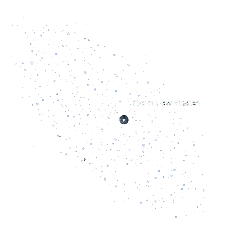 Скриншот с координатами звезды